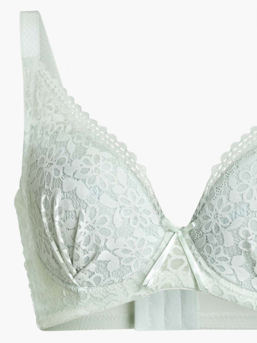 Lace Deep V Soft Cup Bra (Cup C-E)