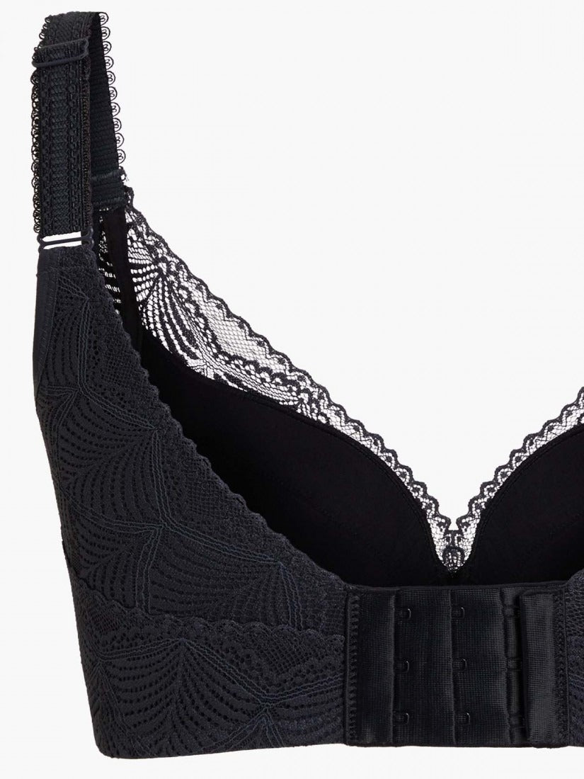 Memory Wire Deep V Push Up Moulded Bra (Cup B-D)