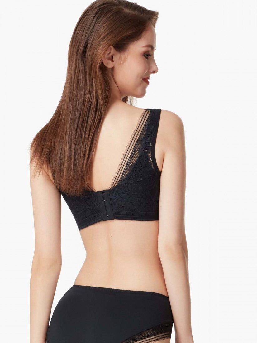 NiTi Shape-Memory Wire Lace Soft Cup Demi Bra ( Cup B-C )