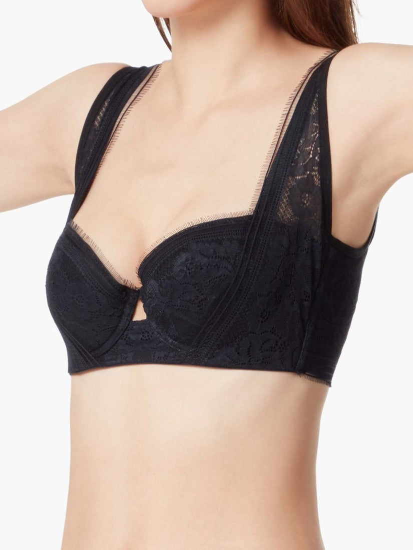 NiTi Shape-Memory Wire Lace Soft Cup Demi Bra ( Cup B-C )