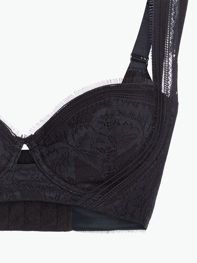 NiTi Shape-Memory Wire Lace Soft Cup Demi Bra ( Cup B-C )