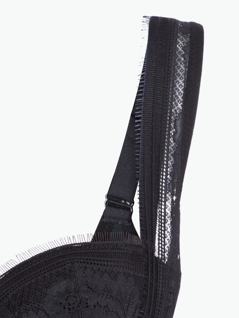 NiTi Shape-Memory Wire Lace Soft Cup Demi Bra ( Cup B-C )