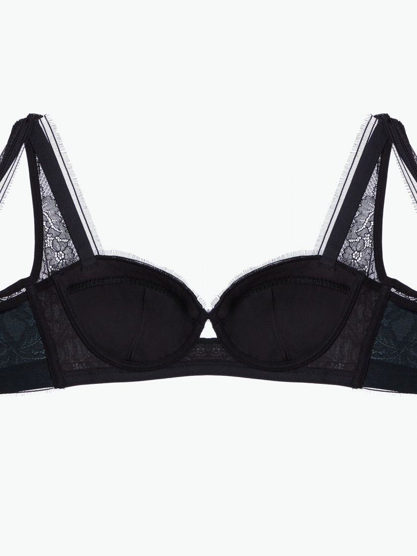 NiTi Shape-Memory Wire Lace Soft Cup Demi Bra ( Cup B-C )